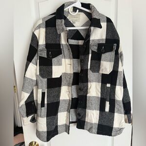 Lucky Brand Monochrome Checkered Shacket